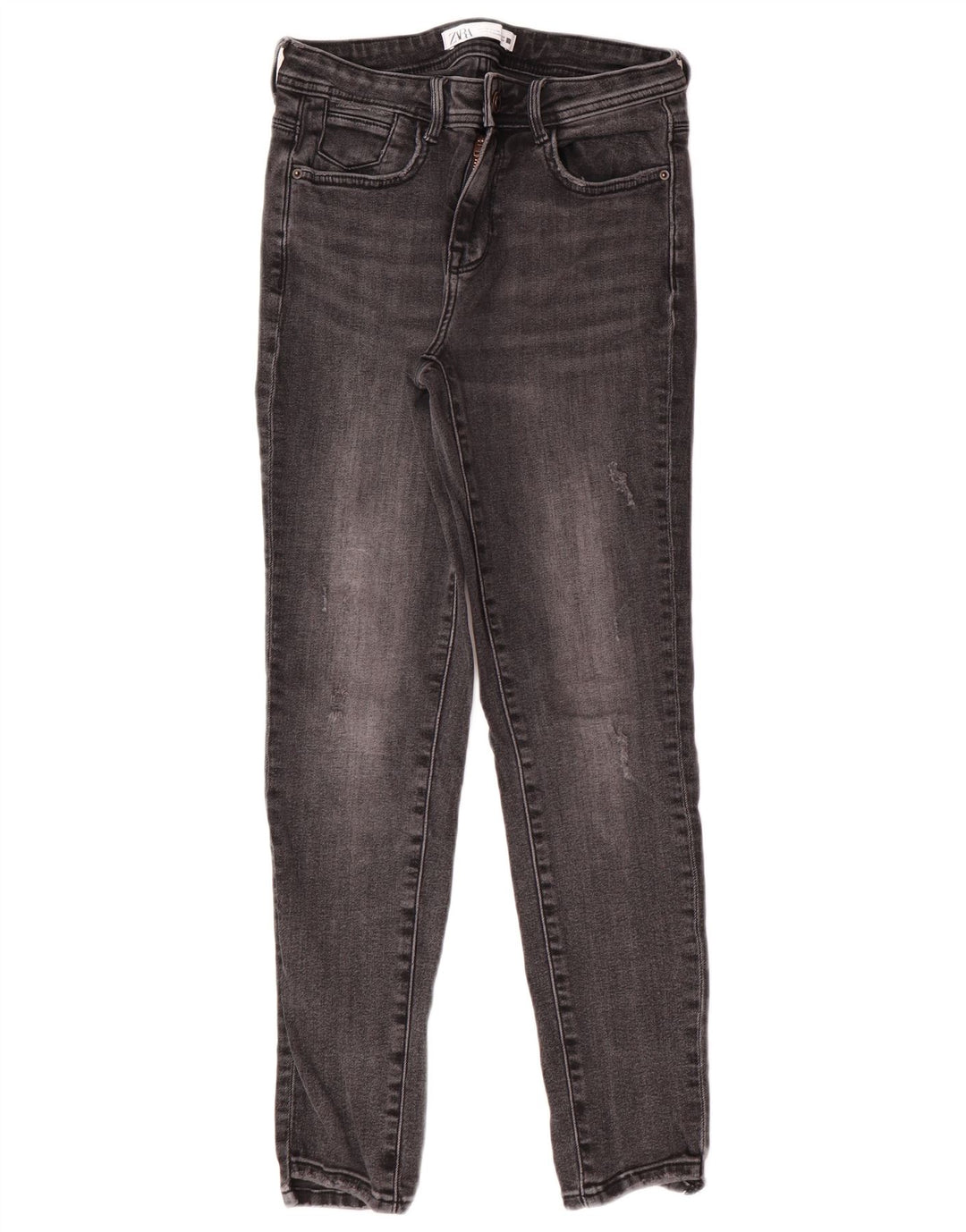 Damskie jeansy skinny Zara EU 38 Small W28 L27 Szara bawełniana klasyka