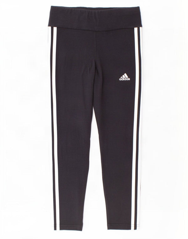 Legginsy Adidas Dziewczęce 9-10 Lat Czarne Bawełniane