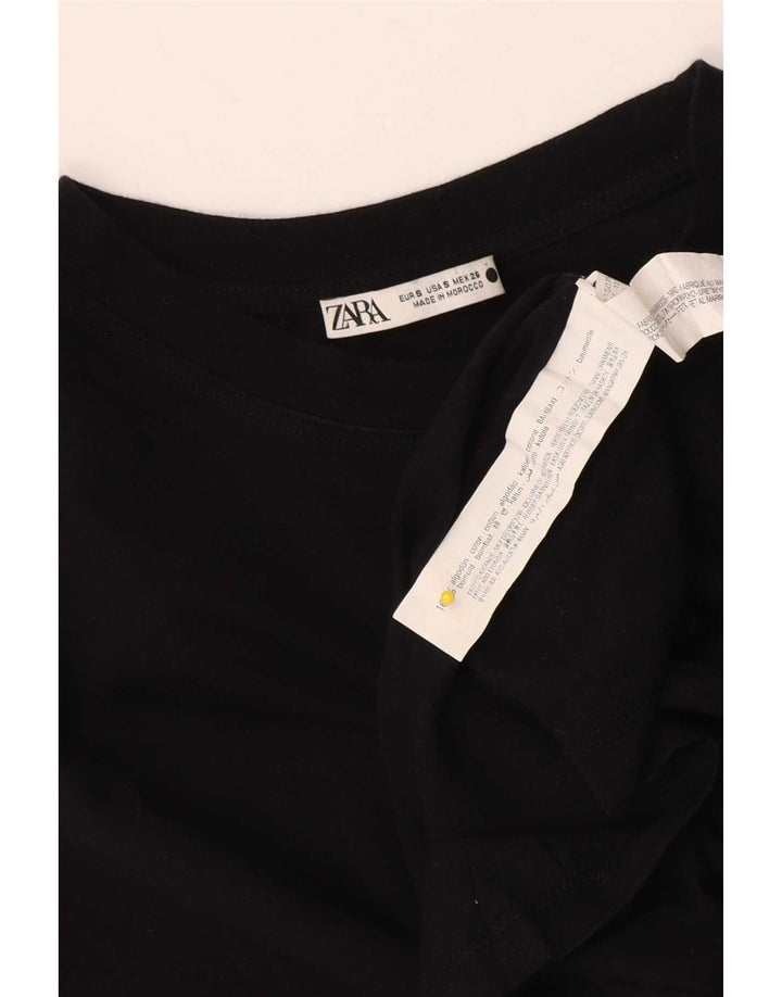 Damska kamizelka oversize Zara Top UK 10 Small, czarna bawełna