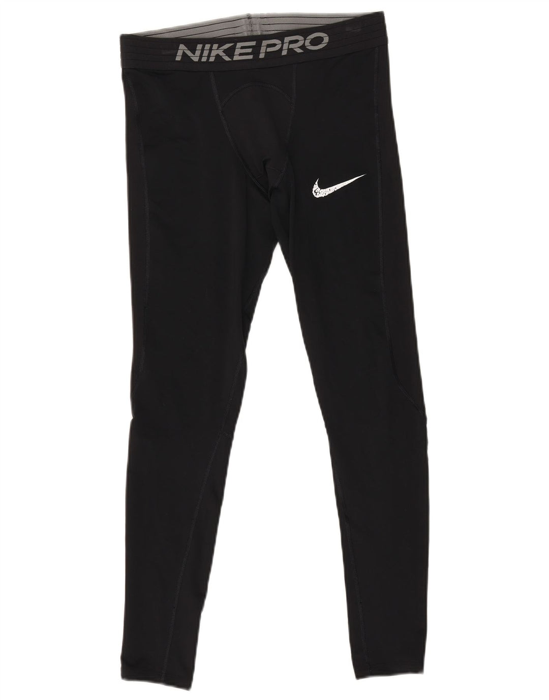 Męskie legginsy Nike o dopasowanym kroju z grafiką, średni czarny poliester