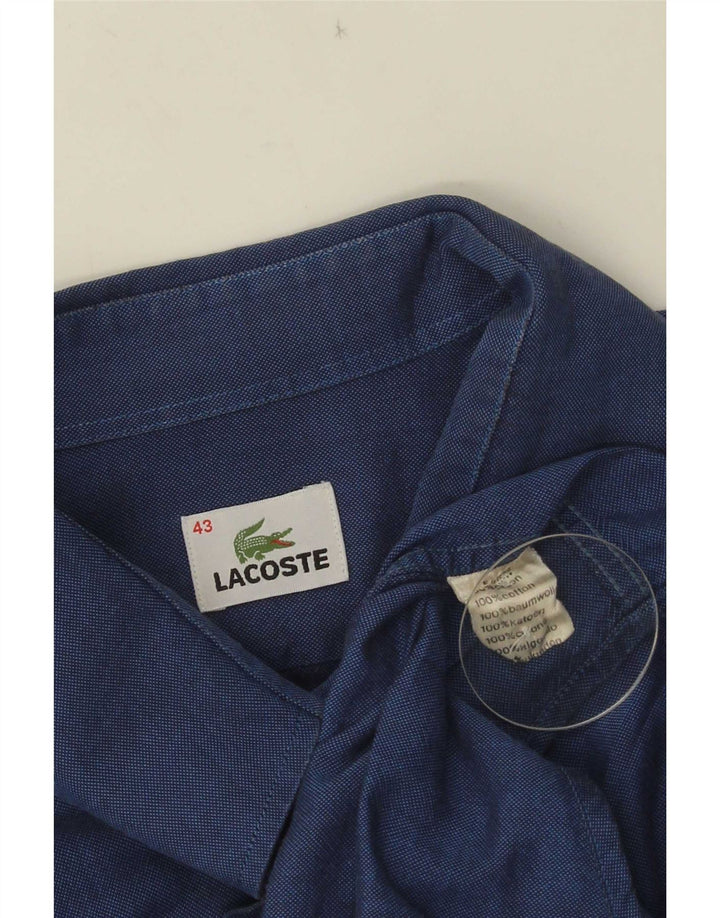 Koszula męska Lacoste rozmiar 43, duża, niebieska, bawełniana