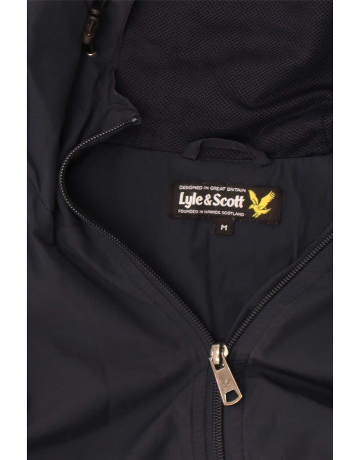 Męska kurtka przeciwdeszczowa z kapturem Lyle & Scott UK 38, średni granat
