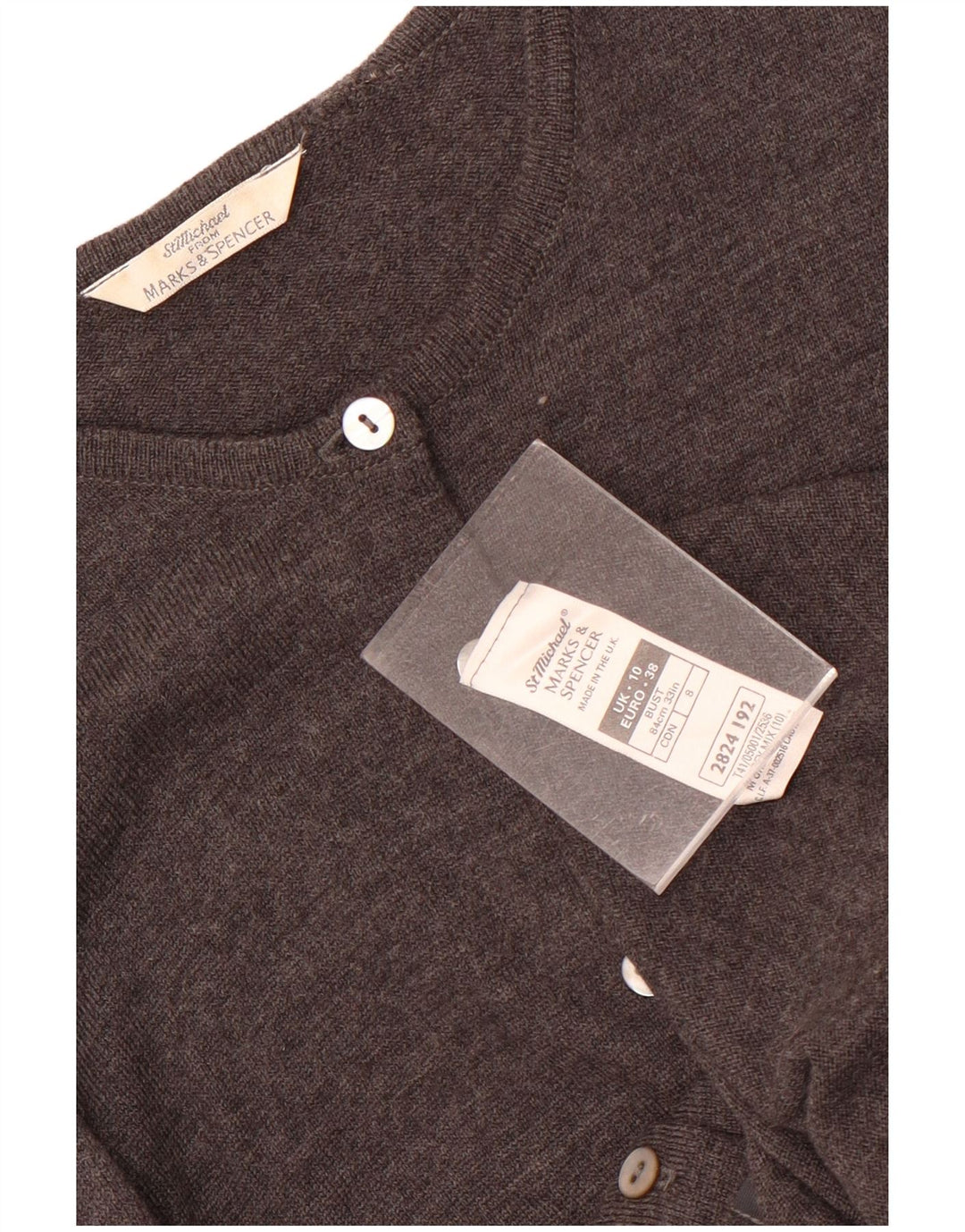 Sweter damski Marks & Spencer UK 10, mały, szary, nowa wełna