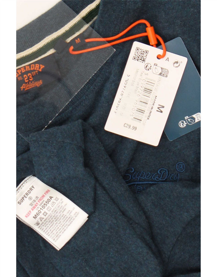 Męski top Superdry z długim rękawem, średnioniebieski, bawełniany