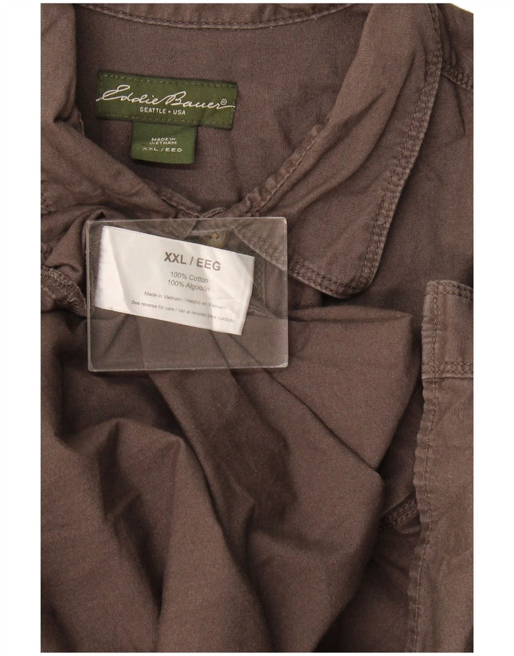 Koszula męska Eddie Bauer 2XL, brązowa, bawełniana