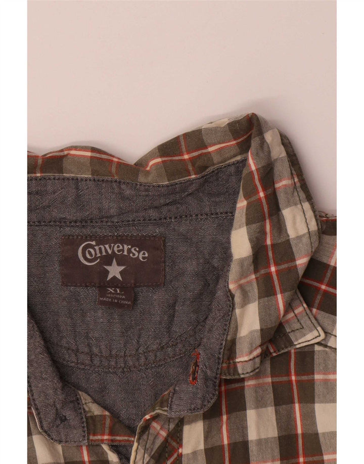 Koszula męska Converse XL w kolorze khaki, bawełniana krata