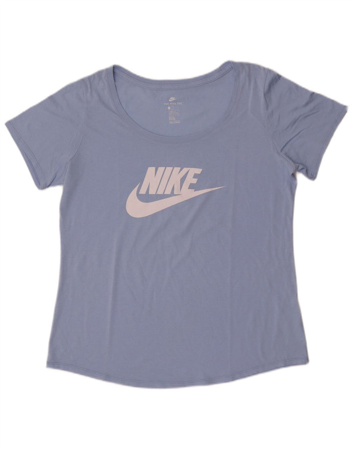 Damska koszulka Nike Athletic Cut Graphic Top UK 16, duży, niebieski poliester