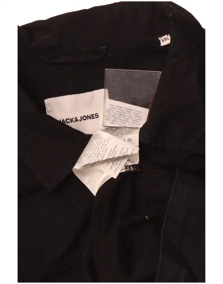 Koszula męska Jack & Jones 2XL Czarna, bawełniana