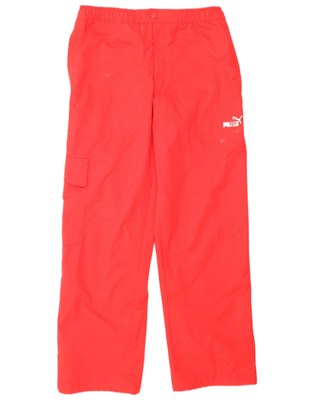 PUMA Mens Straight Cargo Trousers Medium W32 L32 Red Polyester Sports