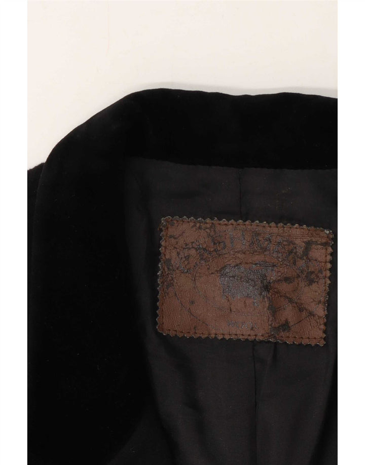 Vintage damska marynarka zapinana na 2 guziki IT 48 XL czarna wełniana