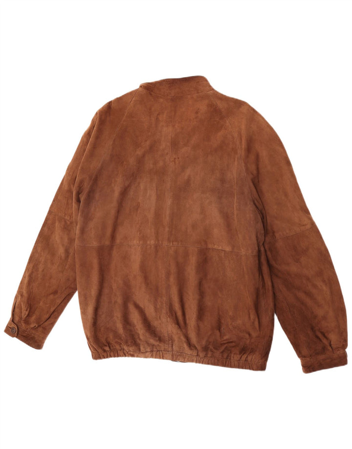 Zamszowa kurtka męska vintage IT 54 2XL brązowa