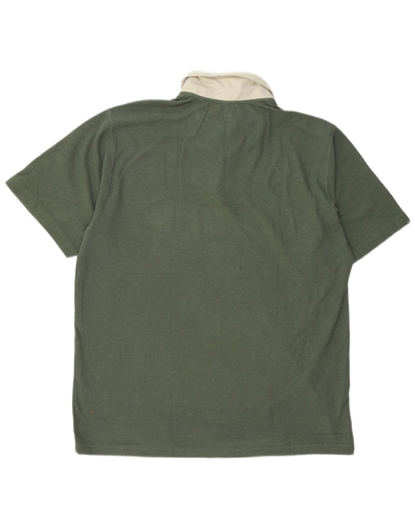 Męska koszulka polo do rugby ADIDAS UK 48/50 XL, zielona bawełna