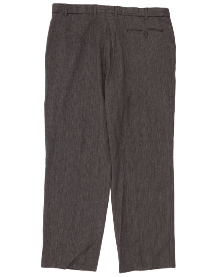 Męskie proste spodnie chino MARKS & SPENCER W36 L29 Szary poliester