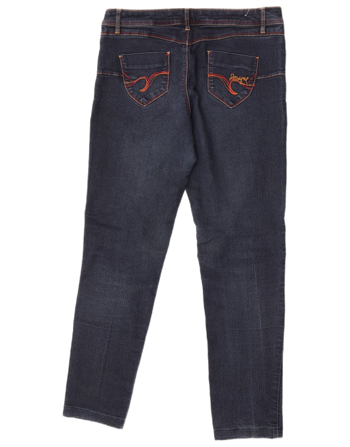 Damskie jeansy Skinny Desigual W34 L29 Niebieskie
