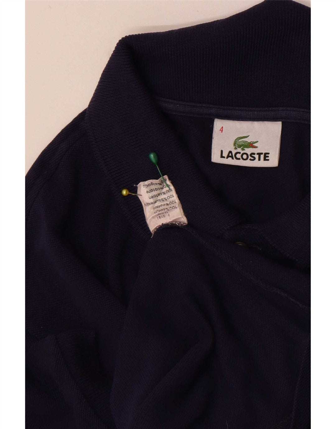 Męska koszulka polo Lacoste, rozmiar 4, średnia, granatowa, bawełniana