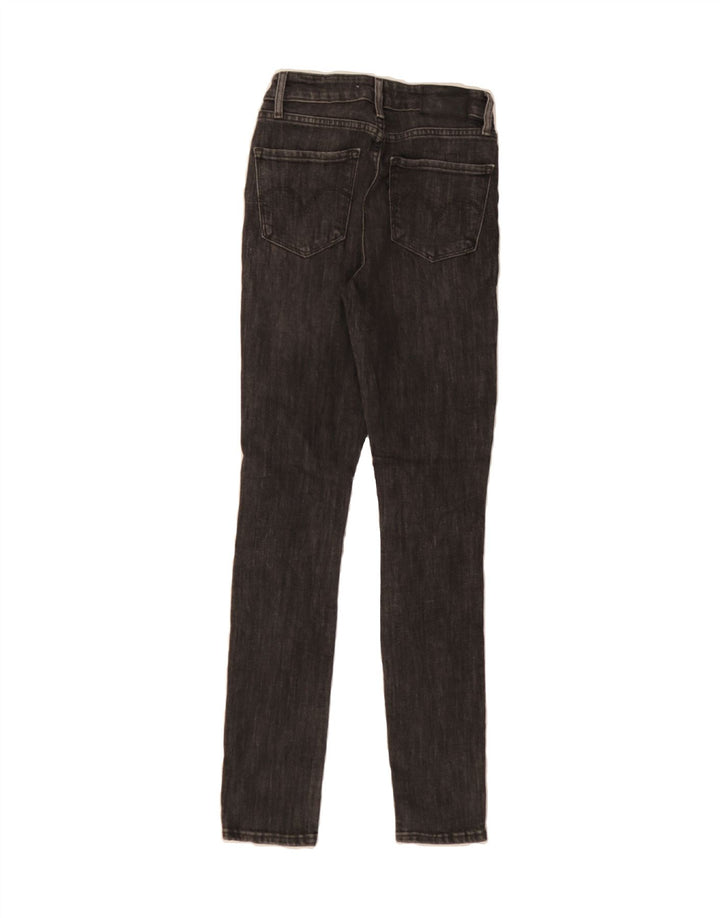 LEVI'S Womens Distressed Skinny Jeans W24 L30 Black Cotton Vintage Levi's and Second-Hand Levi's from Messina Hembry 