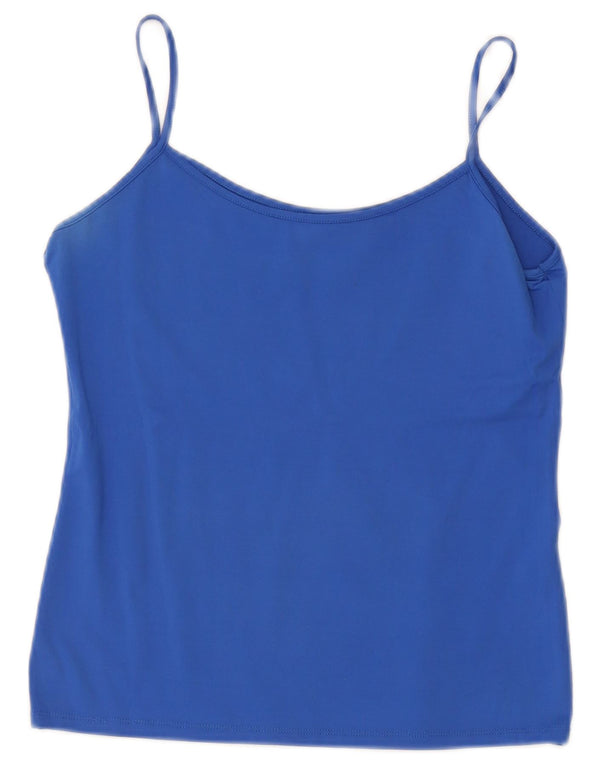 Zara Womens Crop Cami Top UK 14 Large Blue