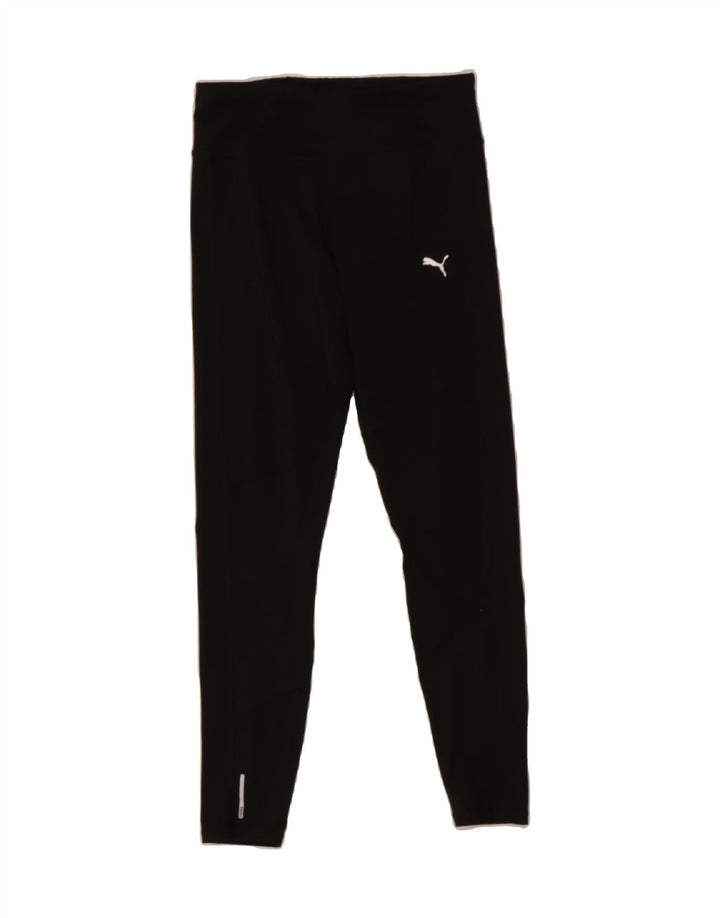 PUMA Womens Leggings UK 12 Medium Black Polyester Vintage Puma and Second-Hand Puma from Messina Hembry 