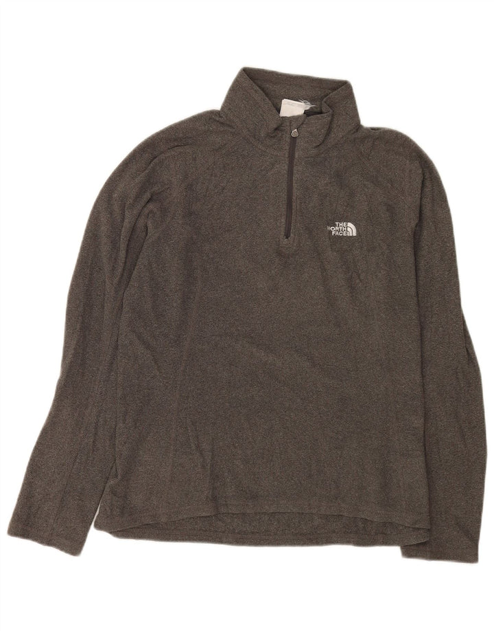 Damski sweter polarowy The North Face z zamkiem błyskawicznym, UK 14, średni szary poliester