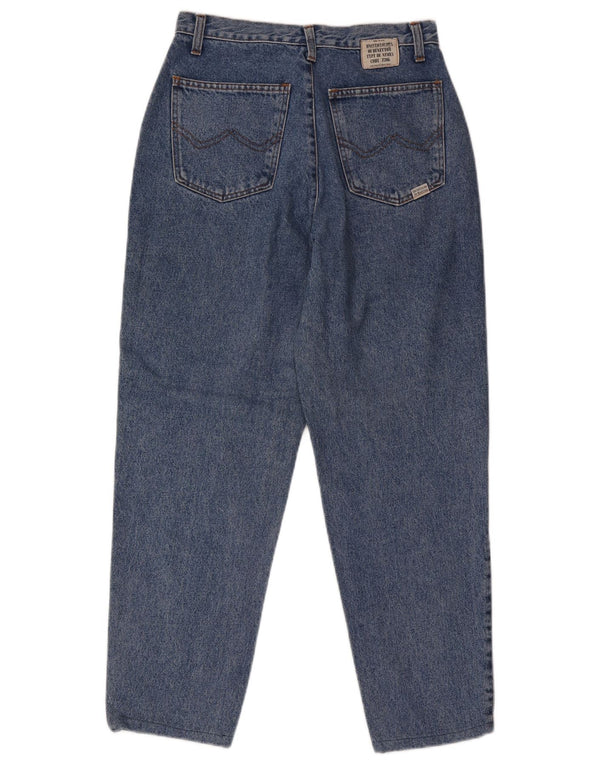 Damskie jeansy z wysokim stanem Benetton IT 44 Medium W28 L27 Niebieskie bawełniane