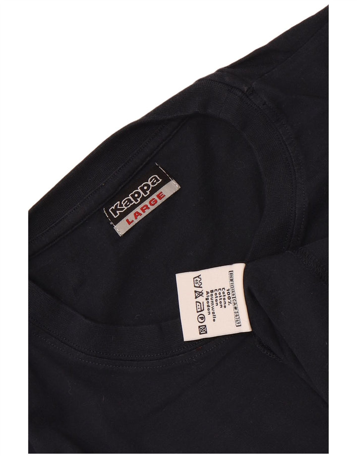 T-shirt męski Kappa, duży, granatowy, bawełniany