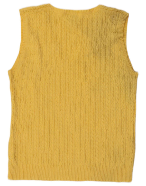 Damski podkoszulek z kamizelką L.L.Bean UK 12, średnia żółta bawełna