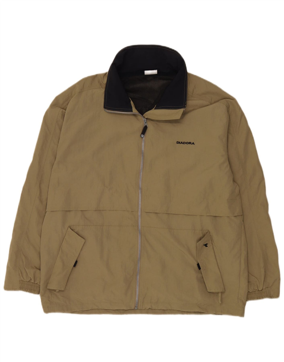 Męska kurtka dresowa z kapturem Diadora XL Khaki, poliamid