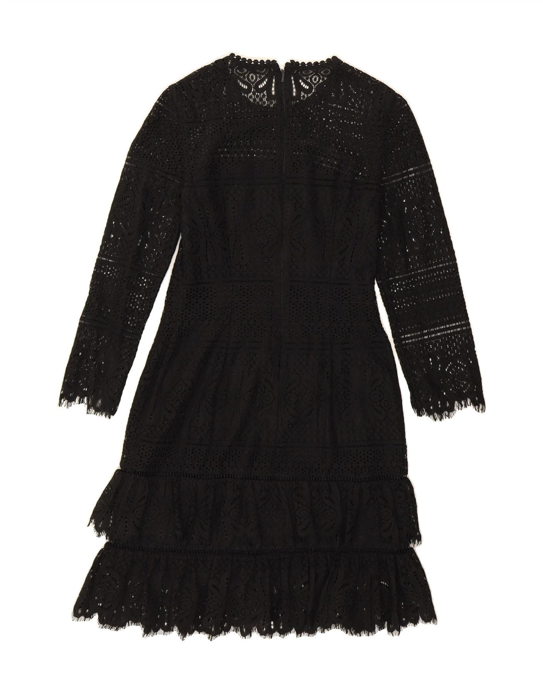 WHISTLE Womens Long Sleeve Tiered Dress UK 8 Small Black Polyamide Vintage Whistle and Second-Hand Whistle from Messina Hembry 
