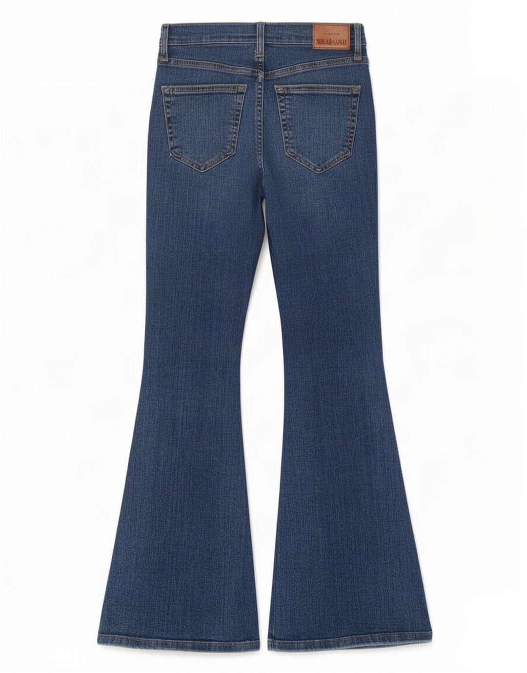 Topshop Damskie jeansy Jamie Flared W24 L28 Niebieskie bawełniane