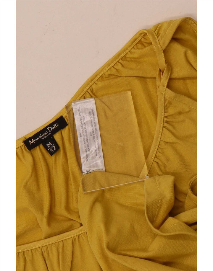 Damski top na ramiączkach Massimo Dutti UK 14, średni żółty Lyocell