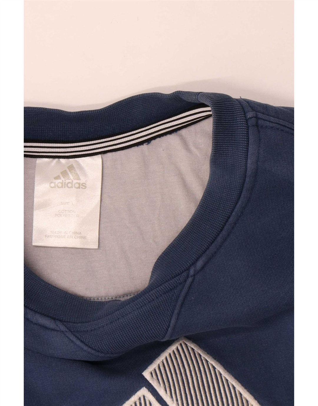 Adidas Męska bluza z grafiką, duża, granatowa, bawełniana