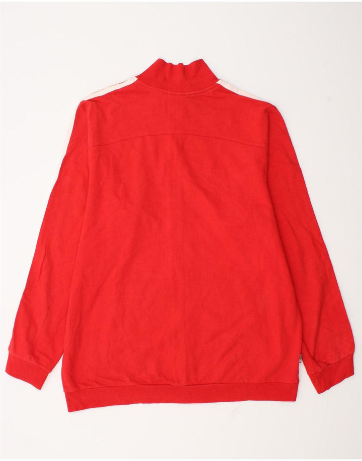 Adidas Męska bluza dresowa, duża, czerwona, bawełniana