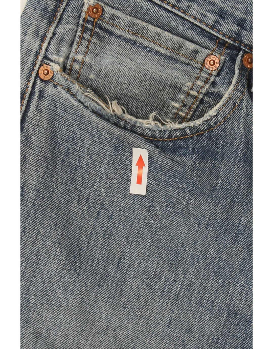 Męskie jeansy Levi's 501 w trudnej sytuacji W34 L32 Niebieska bawełna