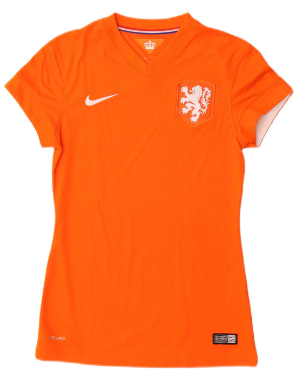 Damska koszulka z grafiką Nike Top UK 6 XS Pomarańczowa