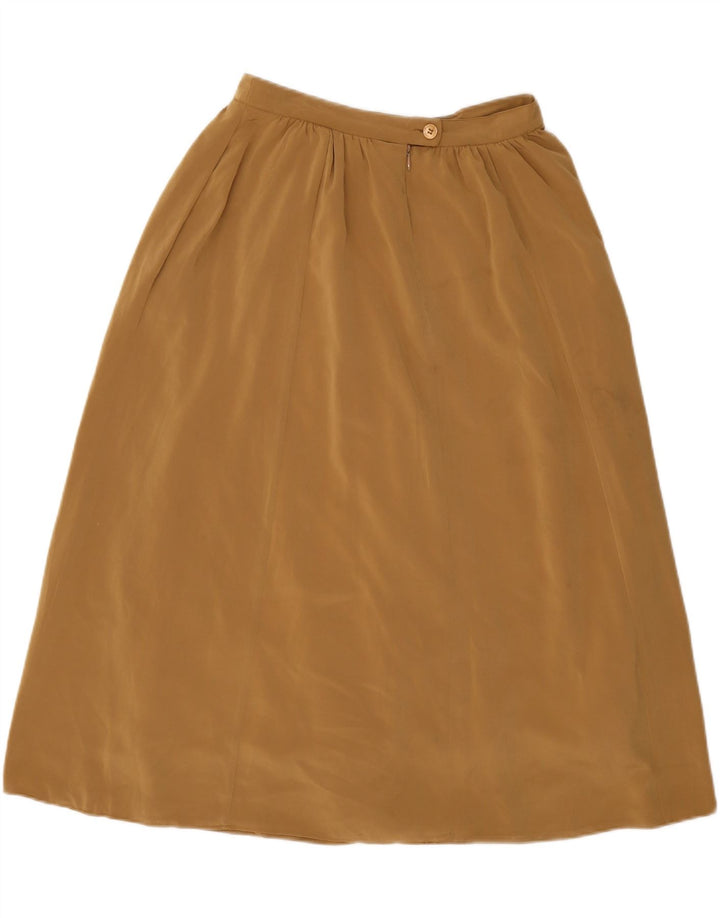 VINTAGE Womens Flared Skirt IT 38 XS W26 Brown Polyester Vintage Vintage and Second-Hand Vintage from Messina Hembry 