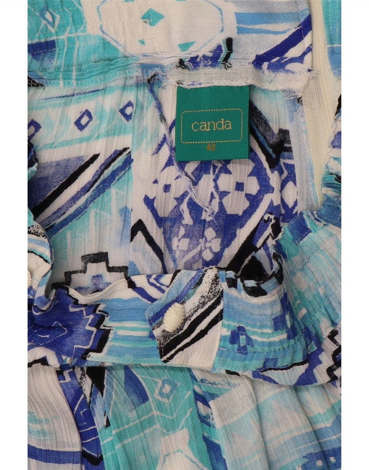 Bermudy damskie Canda EU 42 Large W32 Niebieska geometryczna wiskoza