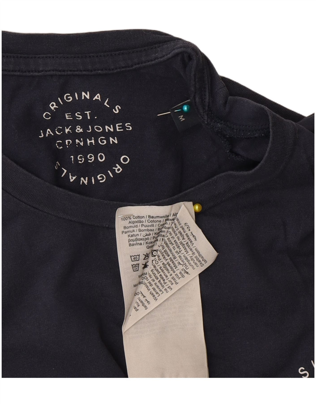 T-shirt męski Jack & Jones, średni, granatowy, bawełniany