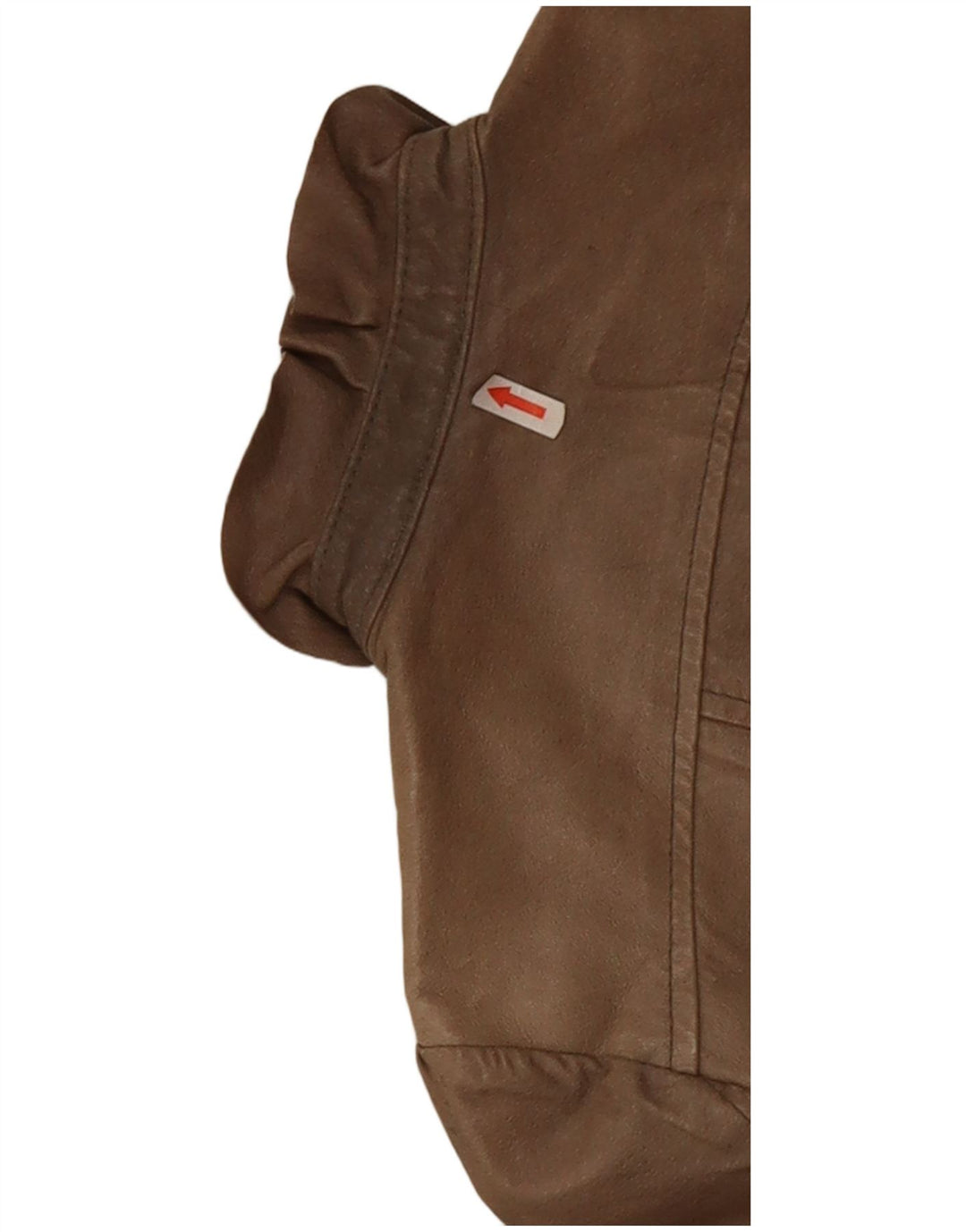 Vintage damska kurtka skórzana typu Crop UK 10 Small Beige