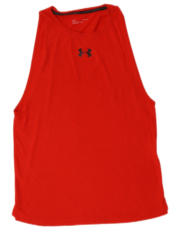 Under Armour Męska Kamizelka Graficzna Top Duży Czerwony Bawełna