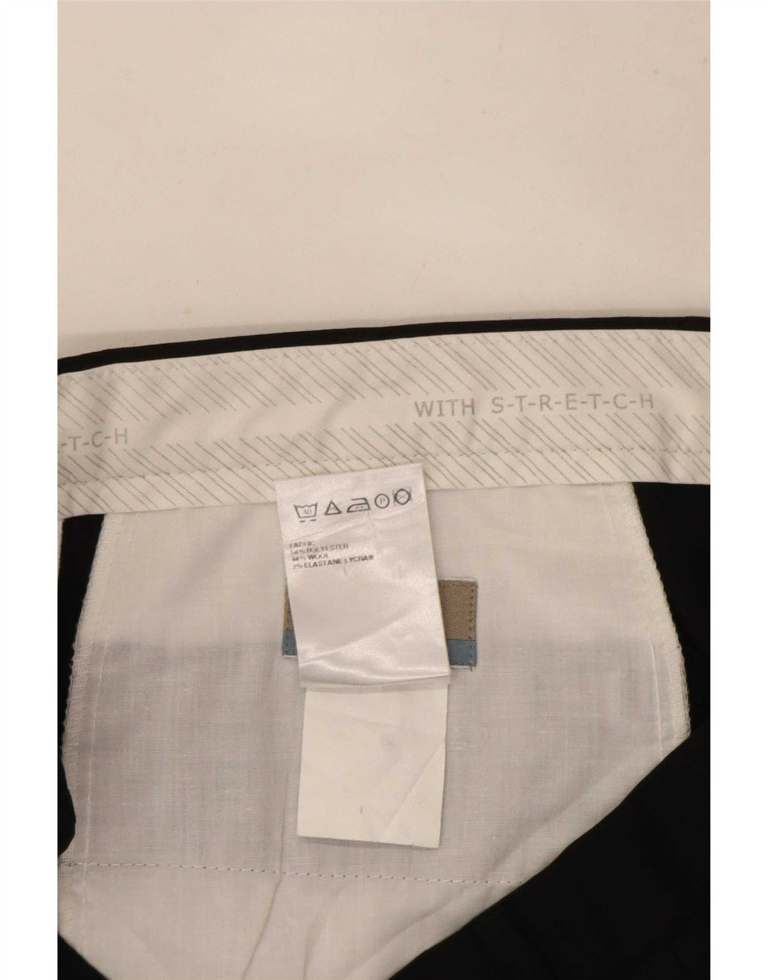 Marks & Spencer Męskie spodnie garniturowe W36 L31 Czarny poliester