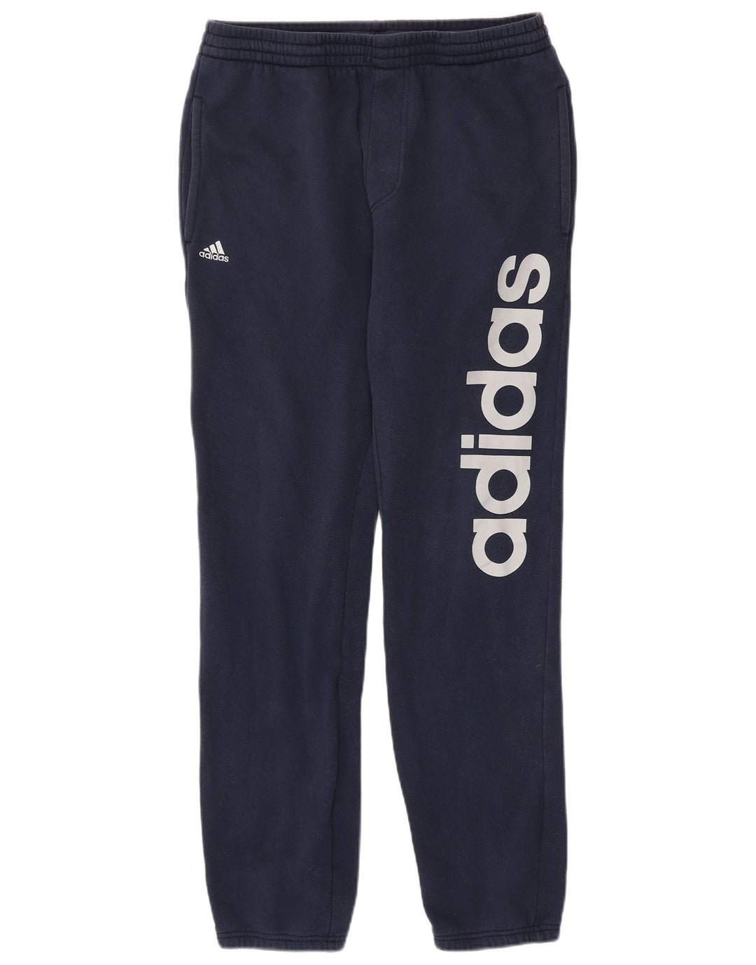 Męskie spodnie dresowe Adidas Climalite Graphic, joggery, średnie granatowe