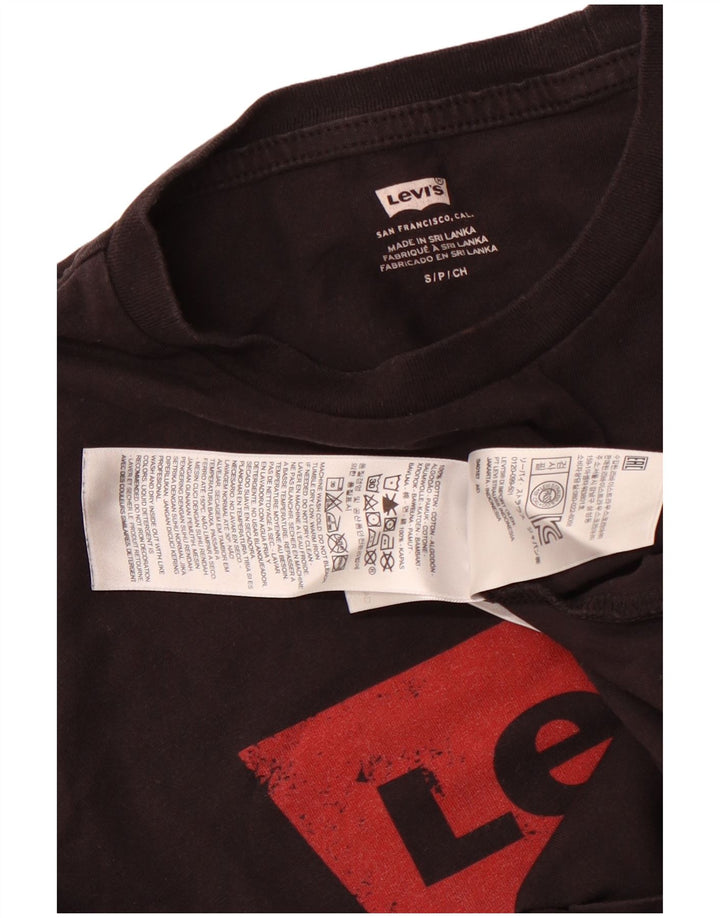 Męski T-shirt z grafiką LEVI'S, mały, czarny, bawełniany
