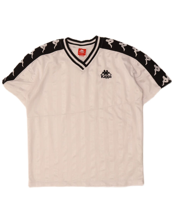 Męska koszulka z grafiką KAPPA Top z poliestru w kolorze średniej bieli