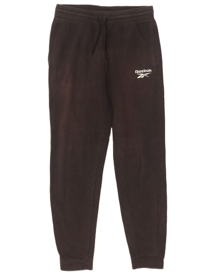 Męskie spodnie dresowe Reebok Joggers, małe, czarne, bawełniane