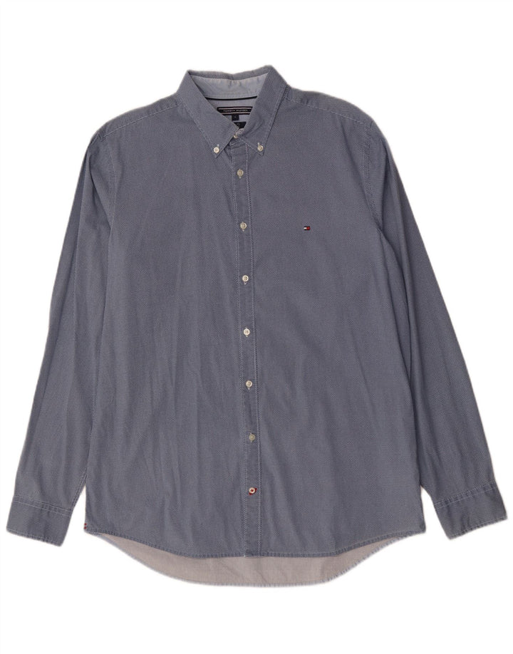 Koszula męska Tommy Hilfiger Slim Fit XL, niebieska, bawełniana w cętki