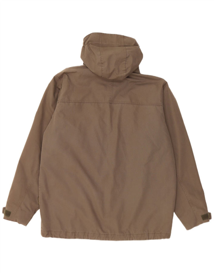 Męska kurtka wiatrówka z kapturem Jack Wolfskin UK 40, duży, brązowy poliester