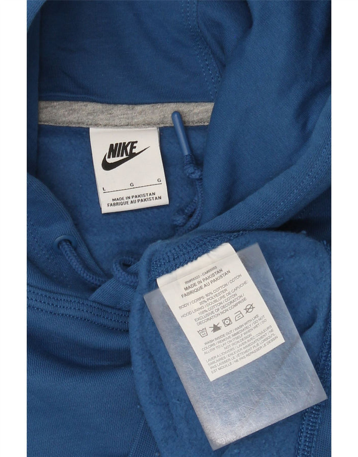 Męski sweter z kapturem Nike, duży, niebieski, bawełniany
