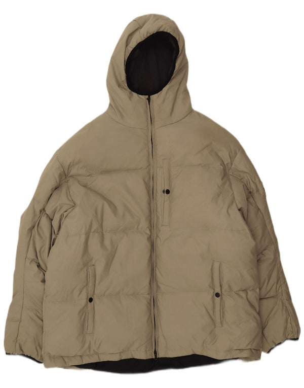 PEPE JEANS Męska ocieplana kurtka z kapturem UK 40, duża, zielona, poliester