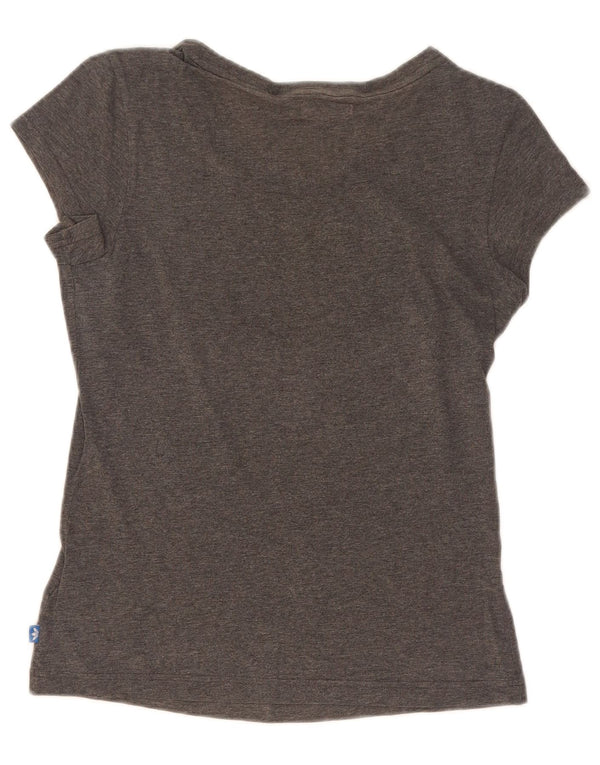 Adidas Womens Graphic T-Shirt Top EU 34 XS Grey Cotton