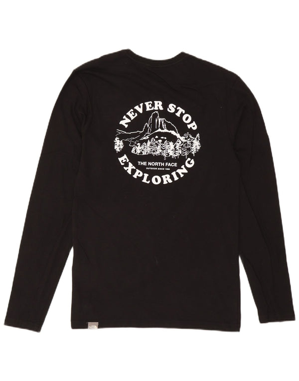 The North Face Mens Graphic Top Long Sleeve XS Black Cotton
